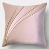 45x45 Simple Abstract Pink Line Leaf Printed Polyester Cushion Cover for Home Living Room Sofa Chair Decorative Pillowcase