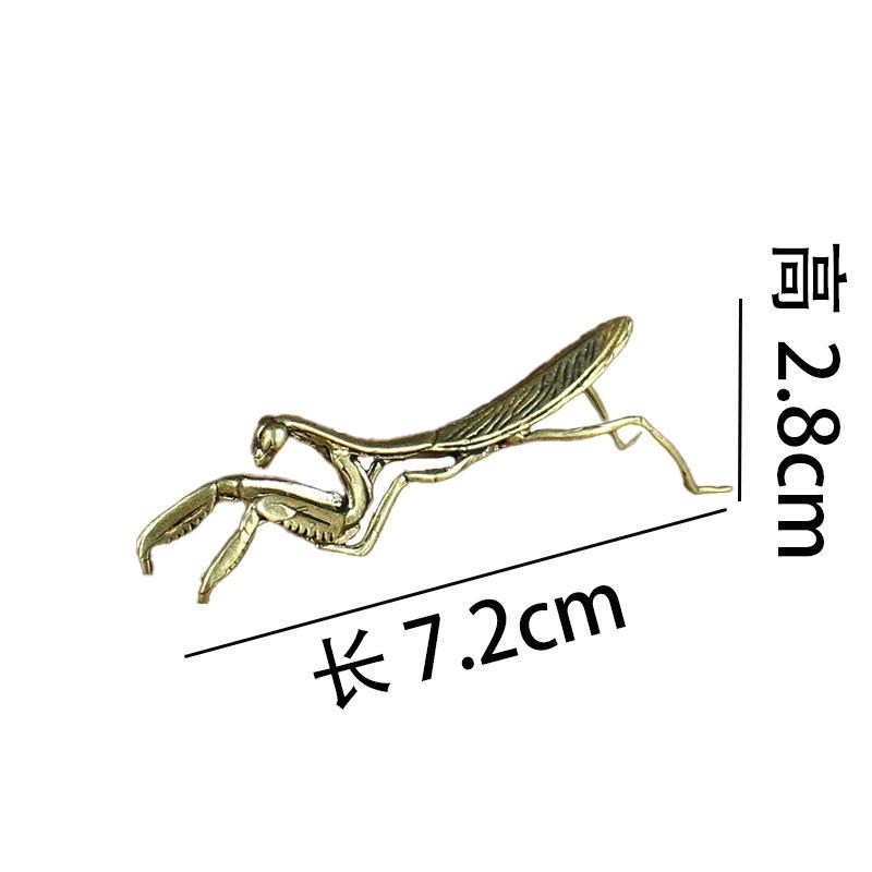 

Тан Тэн Медное Искусство Латунный Богомол Маленькое Медное Украшение Настольные Креативные Металлические Поделки Оптом Чистая Медь Чайный Питомец Украшение