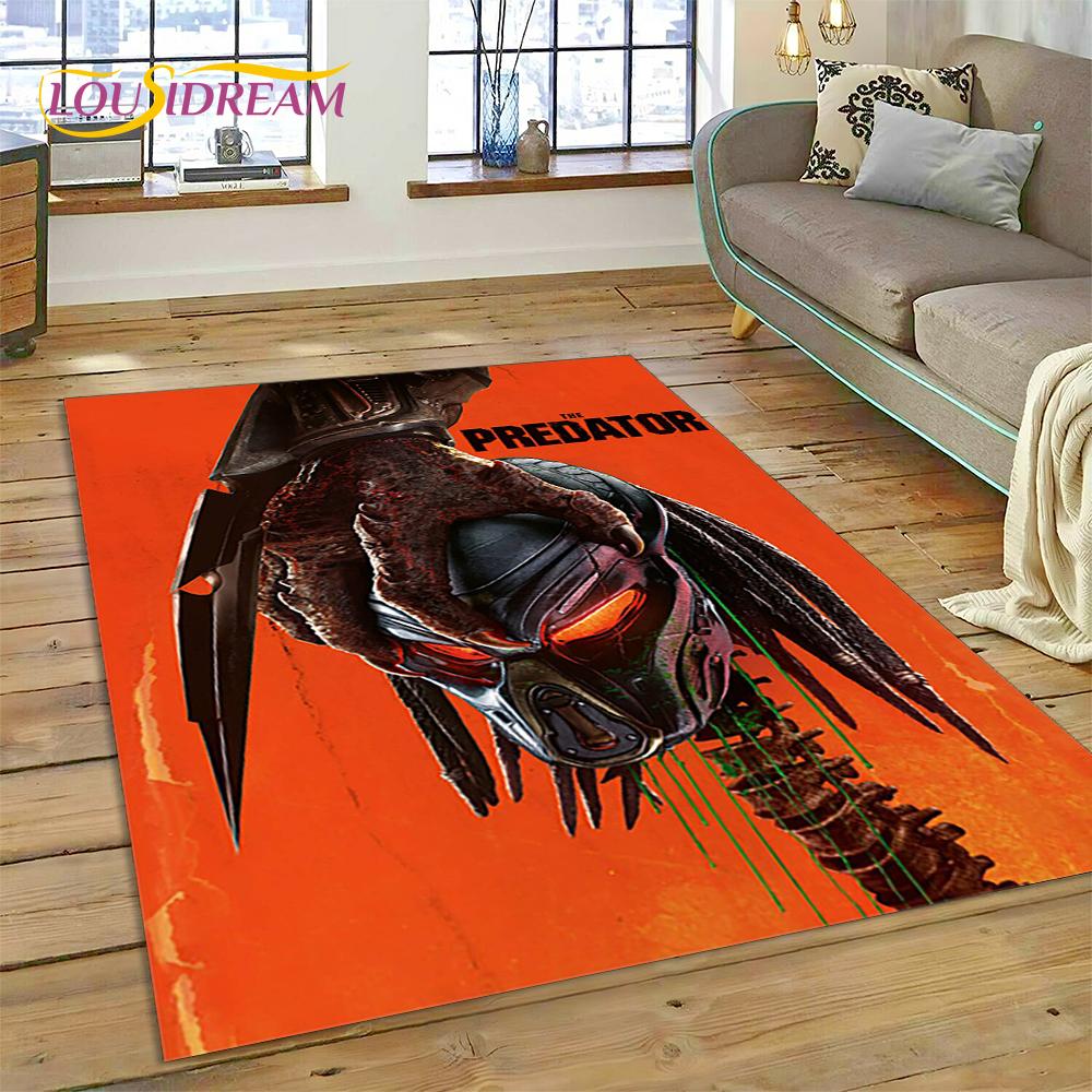 AVP Alien Vs. Tappeto Tappeto 3D Gioco del Predatore per Casa Soggiorno Camera da Letto Divano Zerbino Decorazione, Tappeto per Area Bambini Tappetino Antiscivolo Regalo