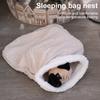 Pet House Soft Cat Sleeping Bag Pocket Type Semi-closed Winter Cat Bed Comfortable Fluffy Feel Cat Warm Nest Pet House
