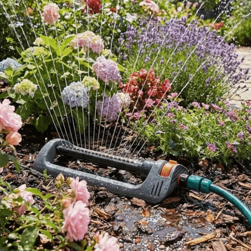 19 Hole Nozzles Oscillating Sprinkler Automatic Water Sprayer  Lawn Irrigation
