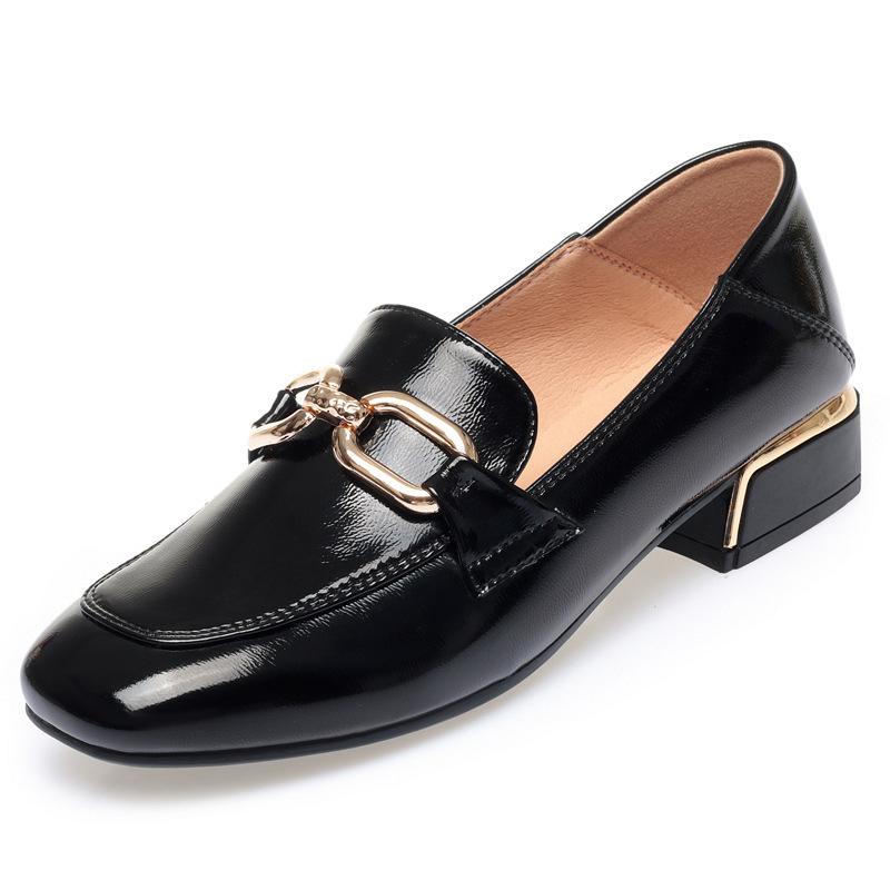 Mocassins Polyvalents, Couleur Unie, Élégants, Cuir Souple, Chaussures à Enfiler, Chaussures Plates, Chaussures en Cuir Souple pour Femmes