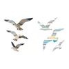 3Pcs/Set Wooden Seagull Wall Decoration Farmhouse Rustic Nautical Sea Bird Wall Art Sculpture Home Living Room Bathroom Wall Decorative Sign