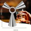 Stainless Steel 3-Ended Measuring Cup Multi-Capacity Drink Spirit Jigger  Parties