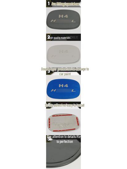 Fits 18 Models: H4 Fuel Tank Cap Sequin, Anti-Scratch Sticker, Protective Fuel Filler Cap Film.