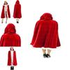 Timeless Design Adult Christmas Mrs Santa Claus Cosplay Costume With Elegant Hooded Cloak Manteau Xmas For Seasonal Joy