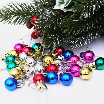 24, Christmas Tree Colored Balls, Christmas Tree Decorations, Cylindrical Balls, 2cm, Boxed Balls