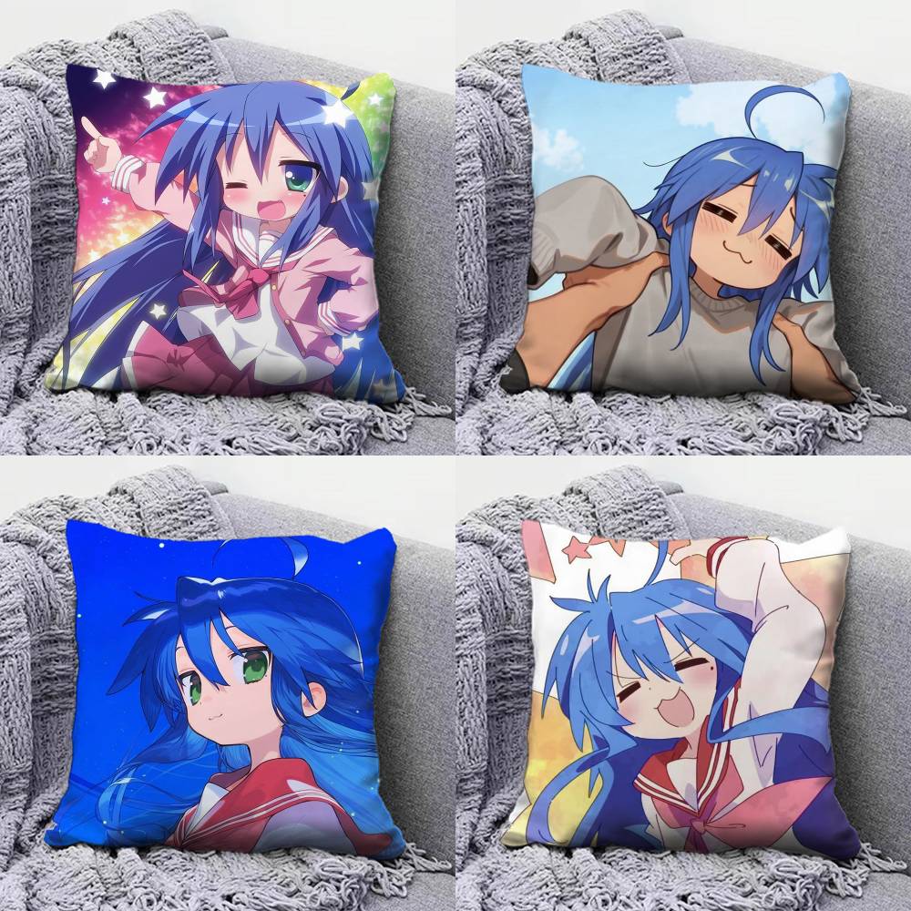 Izumi Konata Lucky Star Anime Girl Home Sofa Cushion Covers and Aecorative Custom Pillow Covers