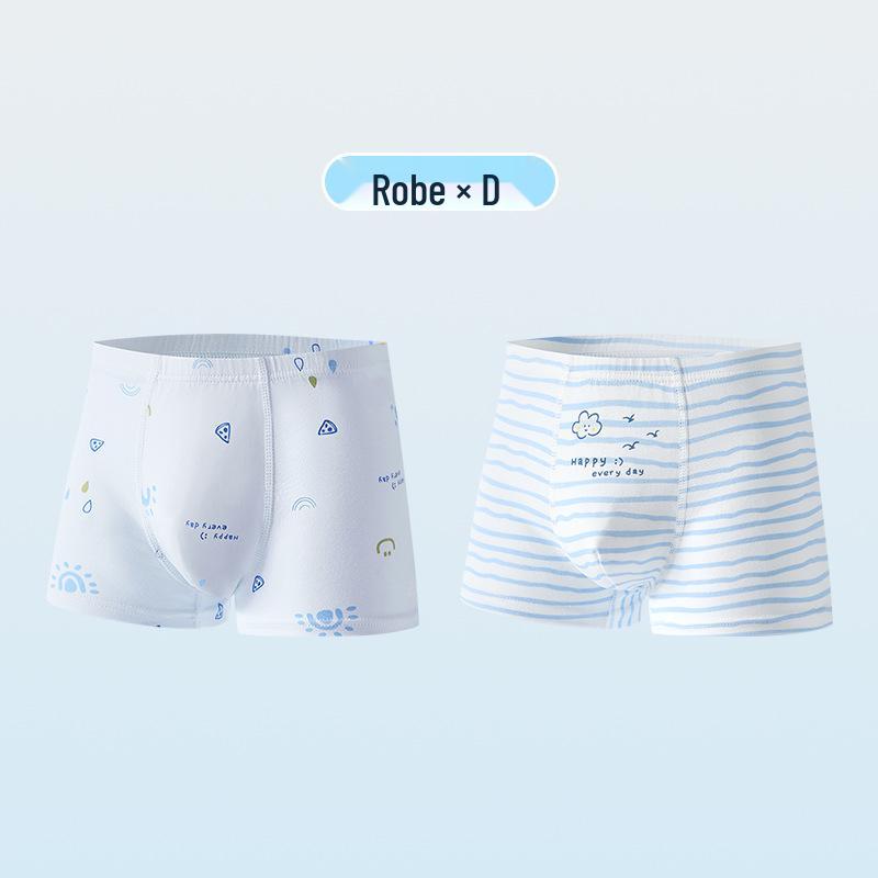 High Elastic Breathable Antibacterial Boys' Cotton Boxer Briefs – Pure Cotton Crotch, Age 10A