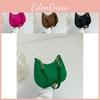 Stylish Autumn Feminine Underarm Bag Cozy Wool Felt Crescent Bag For Chic Outfits