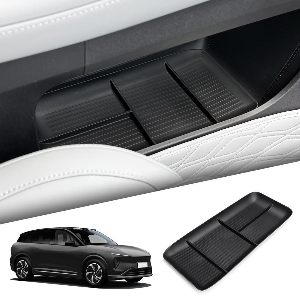 For NIO EL6 ES6 2025 2025 Center Console Storage Box TPE Car Central Lower Layer Tray Organizer Accessories Tidying