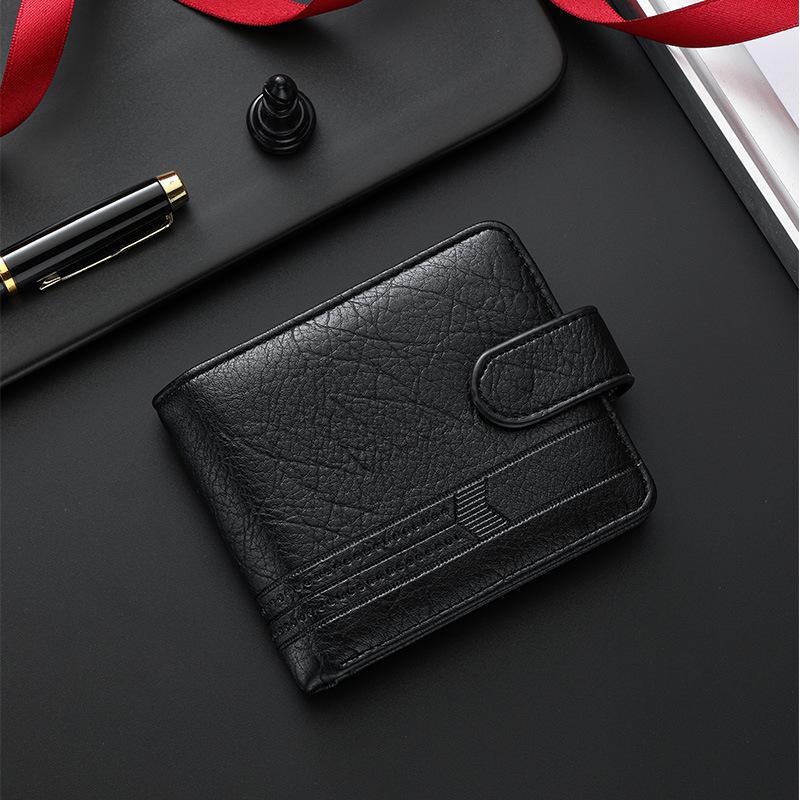 Men's Leather Zipper Wallet: Large Capacity Card Holder with Coin Purse