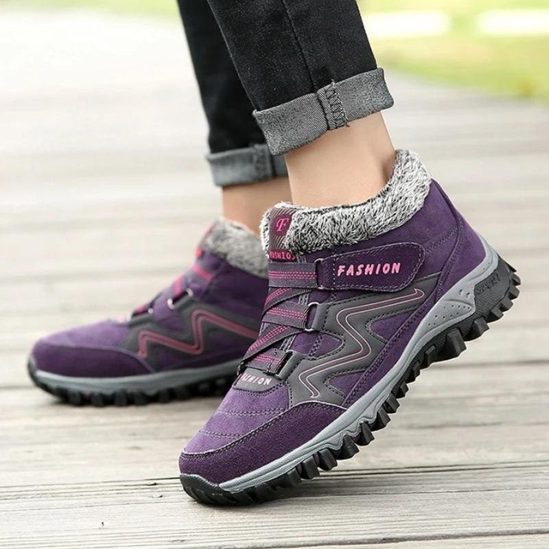Fashion Winter Women Boots Outdoor Cotton Shoes Plush Platform Sneakers Wear-resistant Couple Snow Boots Ankle Boot Zapatillas De Mujer