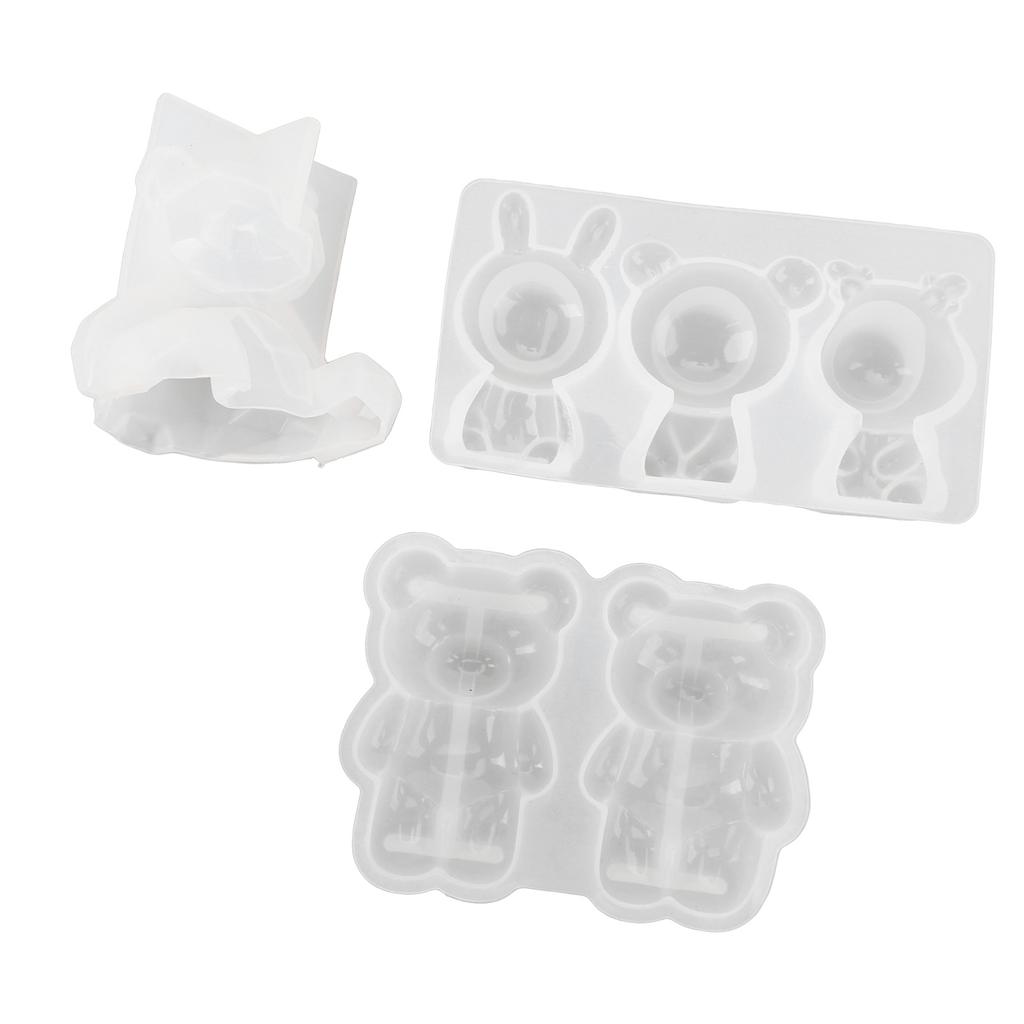 DIY Mould Heat Resistant Easy Release 3D High Toughness Bear Silicone Mould for Table Ornaments