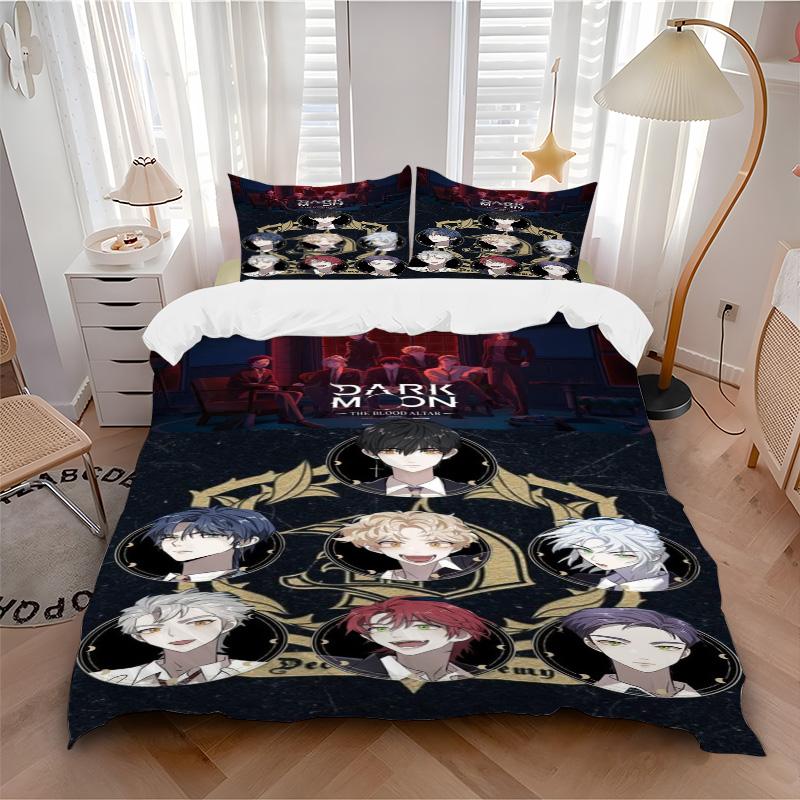 Dark Moon Bedding 3 Piece Set HD Print Duvet Cover Pillowcases for Teens Adult Bedroom Decoration Christmas Gift