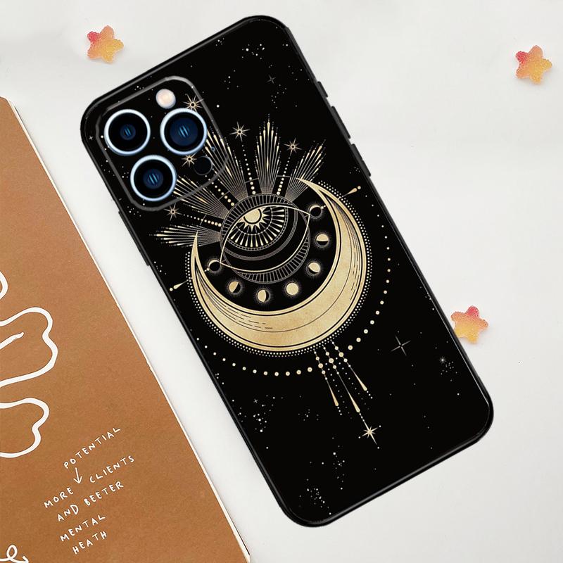 Fortune Telling Moon Stars Hands Art Phone Case For iPhone 17 Pro Max 14 13 12 11 15 16 Pro Max Mini 16 Plus 16e 17 Air Funda