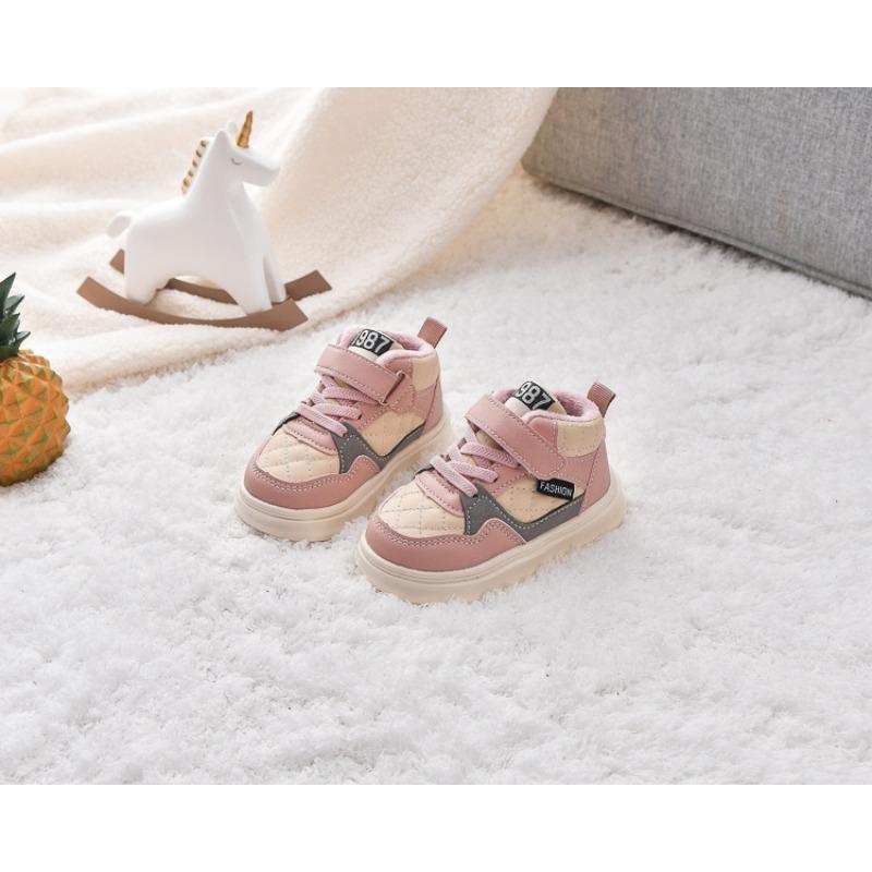 Winter New Arrivals Children's Sneakers & Fleece-Lined Shoes, Girls' Mid-Top Fleece-Lined Casual Shoes, Baby & Boys' Warm Boots with Light Insulation.