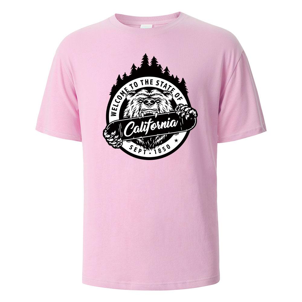 

Мужская футболка с принтом California 100% хлопок, топы для мужчин и женщин, летние дышащие футболки с короткими рукавами и круглым вырезом, базовые футболки для мужчин, одежда 4XL