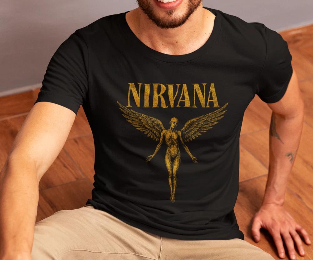 Golden In Utero Black TShirt cotton  Rock  Roll Grunge Alternative Rock Punk L