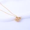 Fu gourd necklace female clavicle chain gilded hollow gourd Buddha head chubby Fu pendant necklace