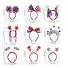 4th Of July Headband 9X Red White Blue 4th Of July Hair Accessories US Flag Headwear Photo Props For Adults And Children