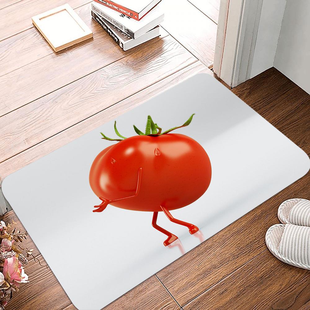 3D Cartoon Tomato Fun Doormat Anti-slip Area Rug for Living Room Bedroom Sofa Doormat Kids Floor Carpet Decor Washroom Floor Mat