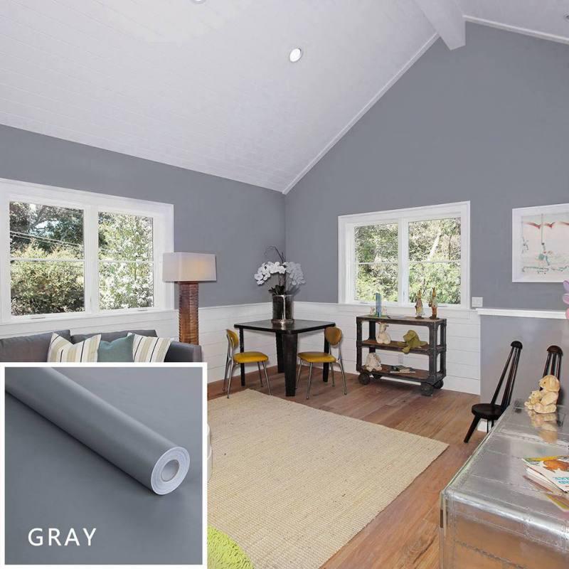 

Самоклеящиеся однотонные обои из ПВХ в рулоне, съемные водонепроницаемые наклейки на стену 40*60cm