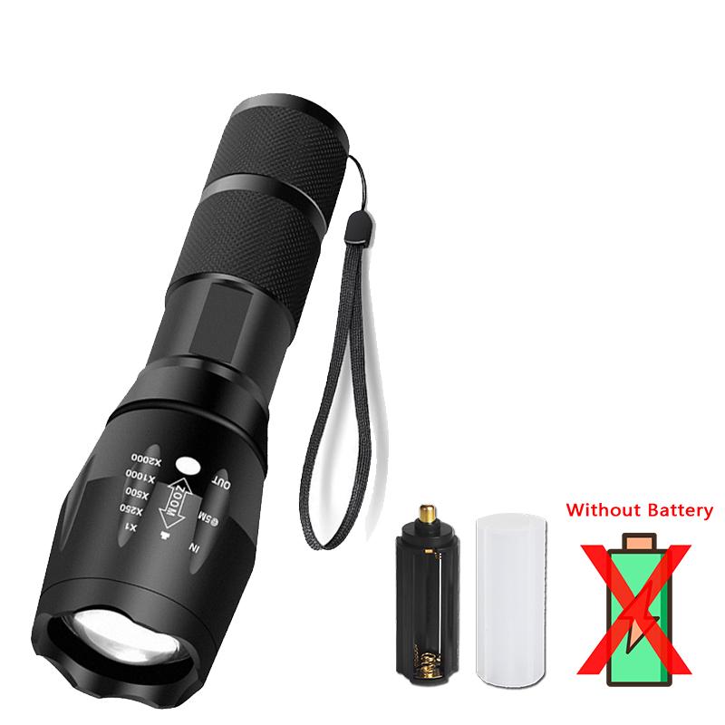 High Power LED Flashlight Rechargeable Tactical Flashlight Aluminum Alloy Telescopic Zoom Torch Lamp for Outdoor Camping Fishing