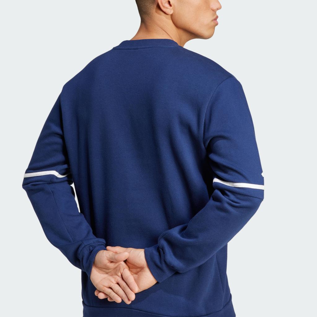 Adidas Sq25 Sw Crew Fotbalová Mikina Pánská Mikina Námořnická Bílá JM3547