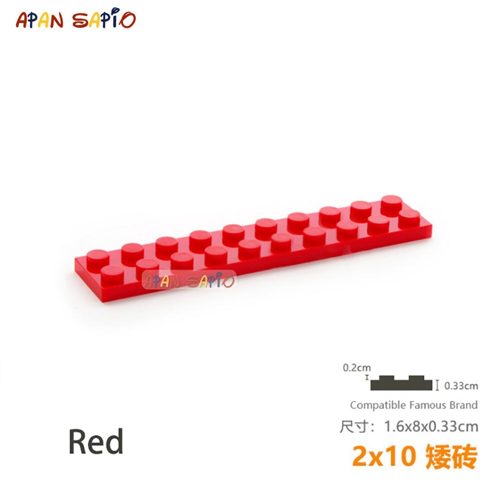 Non-Toxic 5Pcs/Lot Diy Blocks Building Bricks Thin 2X10 Educational Assemblage Construction Toys For Children Size Compatible With Brand