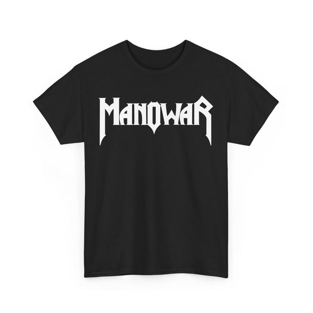 

Металлическая группа Manowar Унисекс Футболка с логотипом Metal Music, Подарок для фаната рока Футболка Унисекс для концерта L