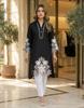 Women Designer A-Line Embroidered Kurti Pant Set Indian Bollywood Party Wear Top Tunic Kurti
