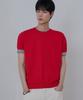NODU Layered Color Block Round Cropped Half Knit [Red]