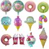 Donut Ice Cream Aluminum Film Balloon Summer Dessert Balloon Birthday Party Restaurant Decoration Balloon