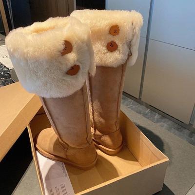 Long Snow Boots Women's 2024 New Thick-soled Knee-length Boots Winter Velvet Thickened High-tube Warm Cotton Shoes