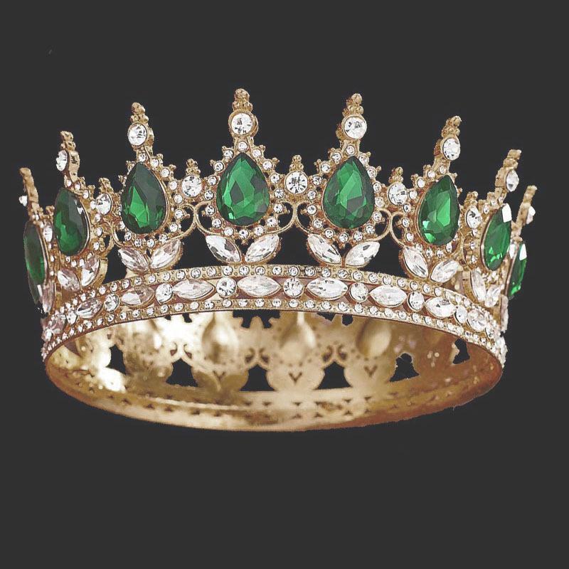 Queen Alloy Full Circle Crown Decoration Accessories Adult Wedding Hair Crown Children's Rhinestone Tiara Crown