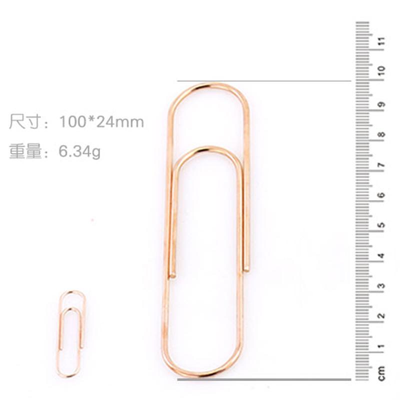 

100mm Super Large Paper Clip Very Big Paper Clips Huge Book Clip Rose Gold Bronze Silver Stationery Bookmark Shool Stationary