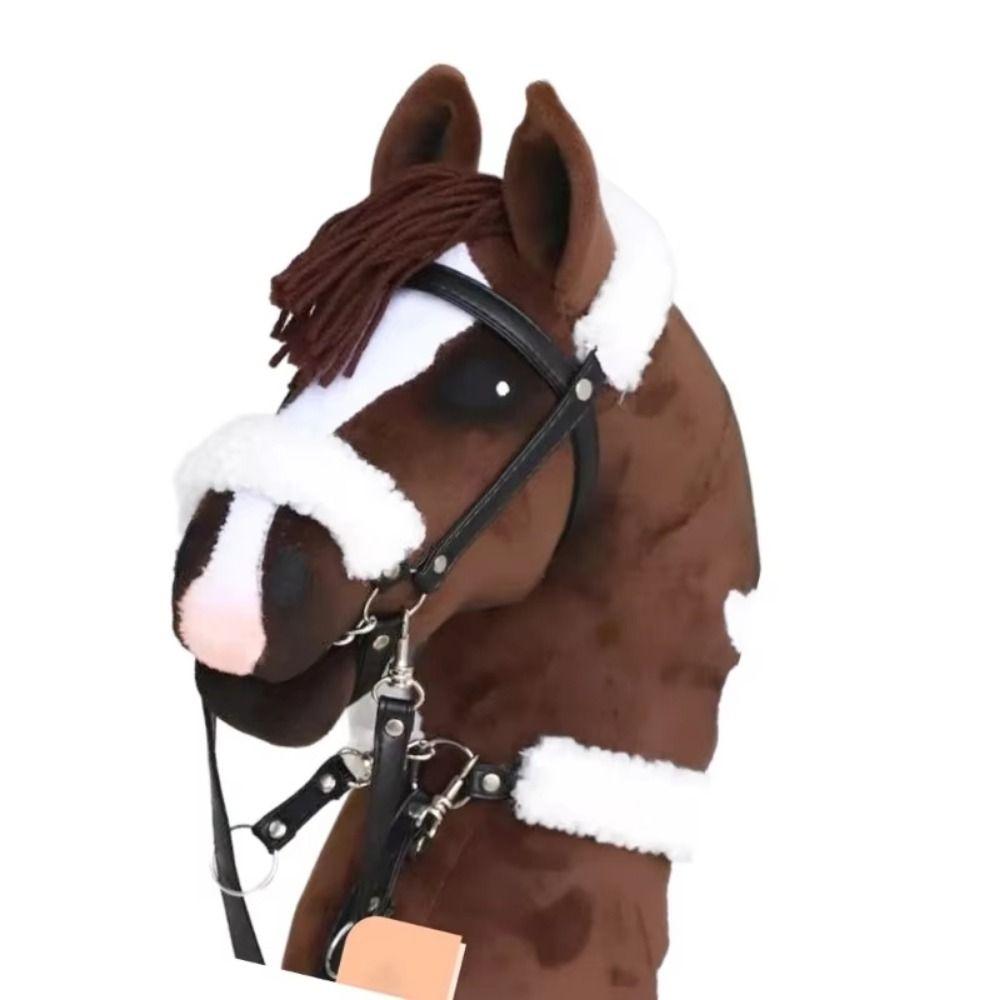 Kids Pretend Play Horse Ride-On Stick Toy Realistic Hobby Horse Riding Stick  Costume Accessory