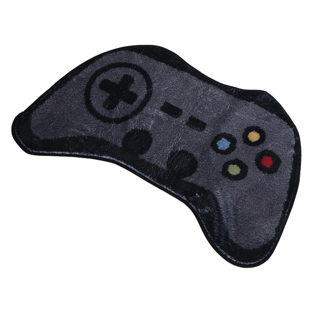 Black Gamepad Bathroom Mat Soft Absorbent Non Slip Rug for Bedroom or Floor Cozy Faux Cashmere Non Slip Washable Mat