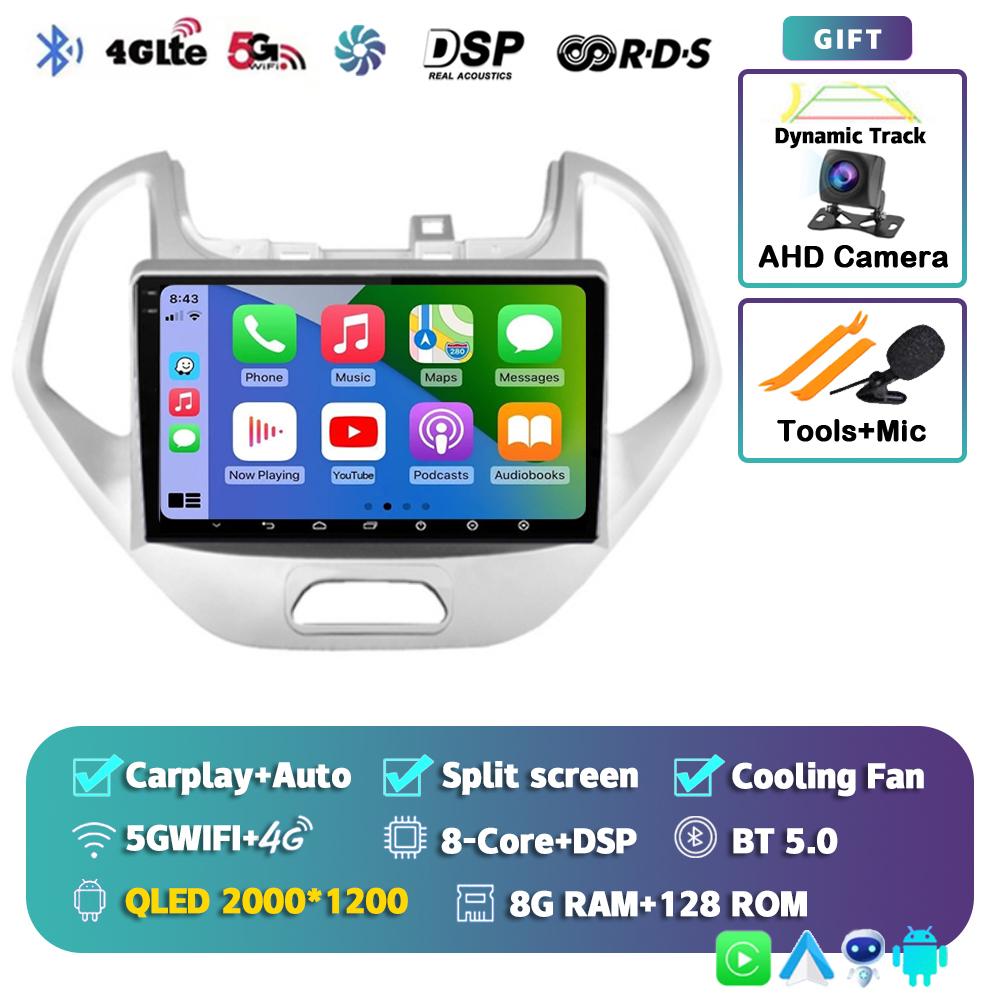 Android 14 Carplay Auto Car Radio For Ford FIGO KA 2015-2020 Multimedia Video Player Navigation GPS DSP Audio No 2din DVD Stereo