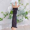 Y2K Lace Ruffle Fingerless Gloves Sheer Mesh Kawaii Lolita Accessories for Women JK Cosplay Party Daily Wear