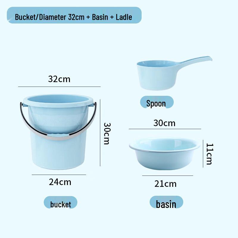 ZISIZ Thickened Plastic Household Water Storage Bucket