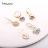 Earrings Making Supplies 14K Gold Plated Brass Heart Star Pendant Charms DIY Necklace Bracelet Jewelry Findings Wholesale