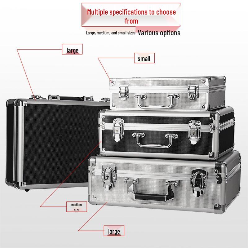 Portable Aluminum Alloy Toolbox for Insurance Documents and Equipment Storage