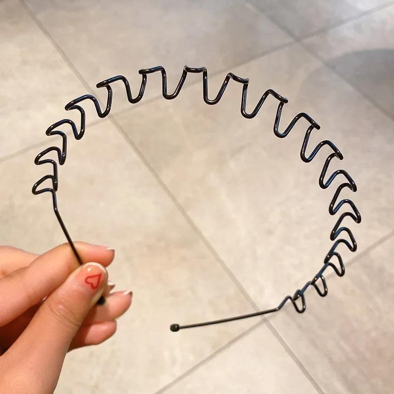 1-3Pcs Invisible Black Iron Metal Headband for Women Men Unisex Long Hair Sport Face Washing Wave Hairbands Hair Accessories New
