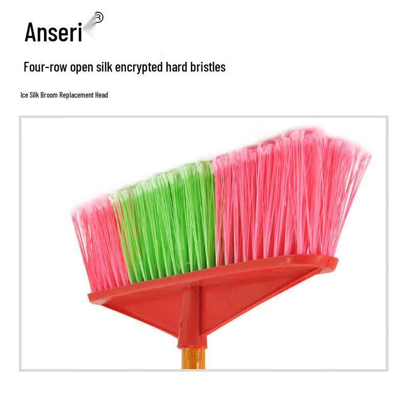 Anserui Wooden Handle Plastic Broom