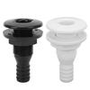 Kriccekal Boat Drain ABS 3/4" Black Through Hull Connector Hose Coupling Drain Replacement Hardware