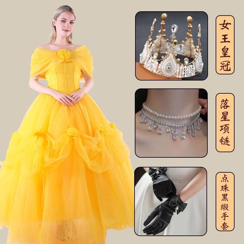 Snow White Ariel Anna Cinderella Bell Elsa Dress Adult Performance Costume