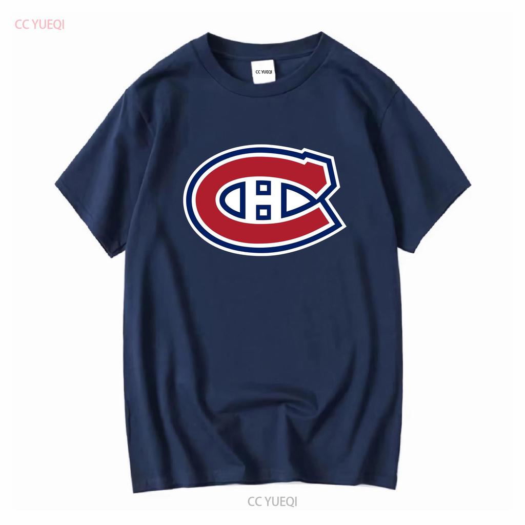 Montreal Canadiens Logo Aktives T-Shirt Lustiges T-Shirt Amerikanischer Vintage-Stil Gewaschen Atmungsaktiv Unisex Leicht für Männer Vielseitig Dehnbar