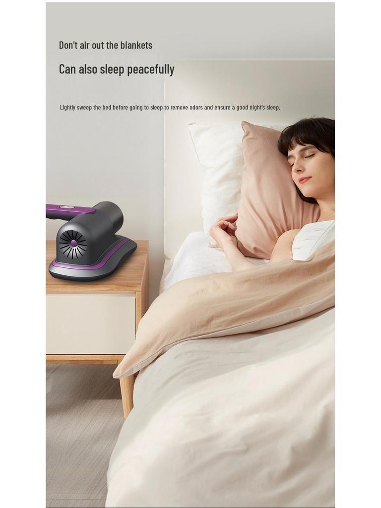 Wireless High-Suction Mite Removal and Sterilization Handheld Vacuum Cleaner